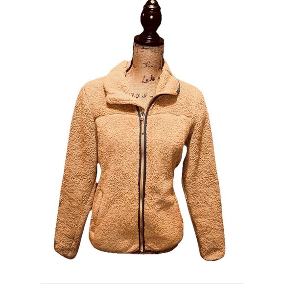 Women's Campshire Full Zip Sherpa Fleece in Biscuit Tan by The North Face Size M - Picture 2 of 5